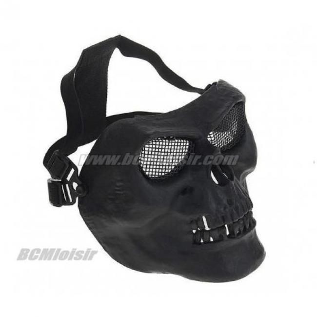 Masque Skull grillagé Noir Norme EN 1731 / 2006