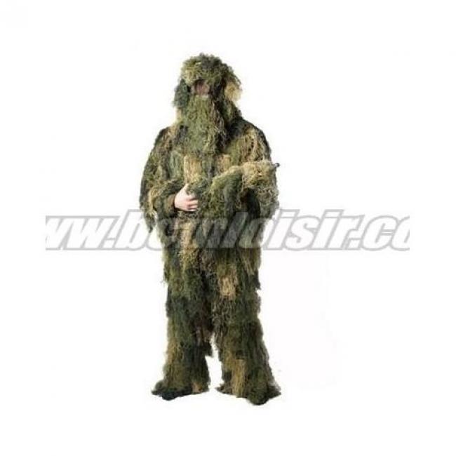Tenue Ghillie camouflage avec sac de transport (4pcs)