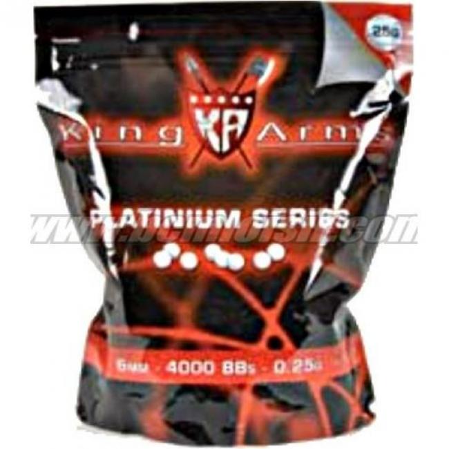 Billes 0,25 gr King Arms Sachet Aluminium de 4000 billes