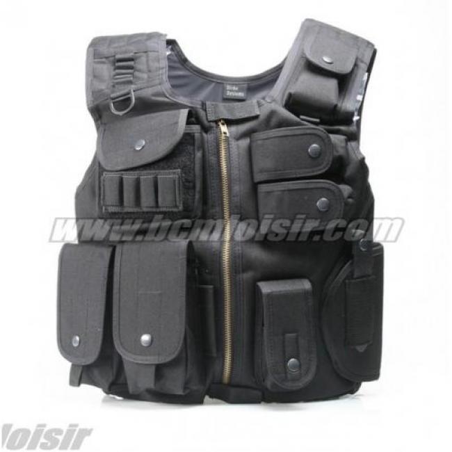 Veste tactique Swat noire