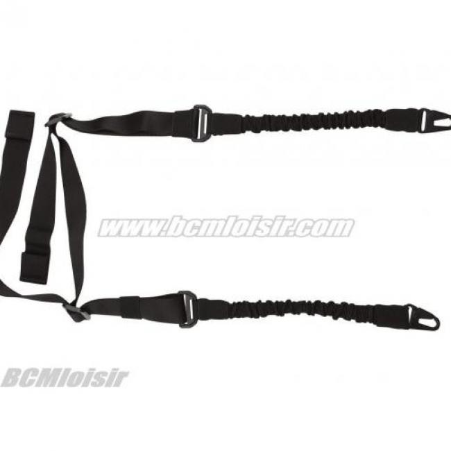 Sangle tactique 2 points noire Bungee