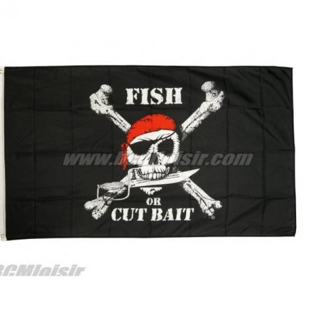 Drapeau Pirate FISH OR CUT BAIT 90 X 150 cm