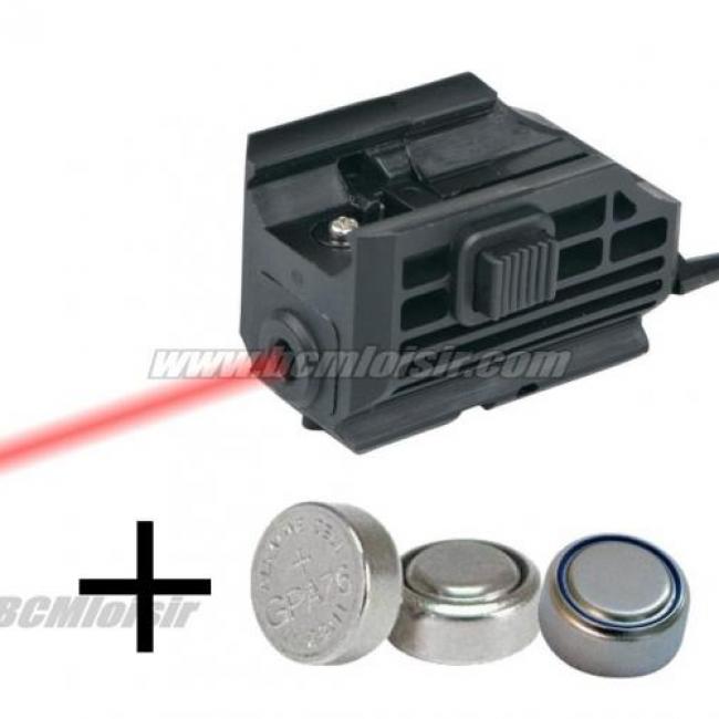 Laser micro ASG pour rail picatinny + 3 piles LR44
