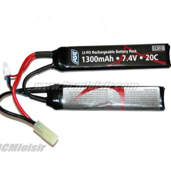 Batterie LI-PO, 7,4v 2 elements 1300 mah