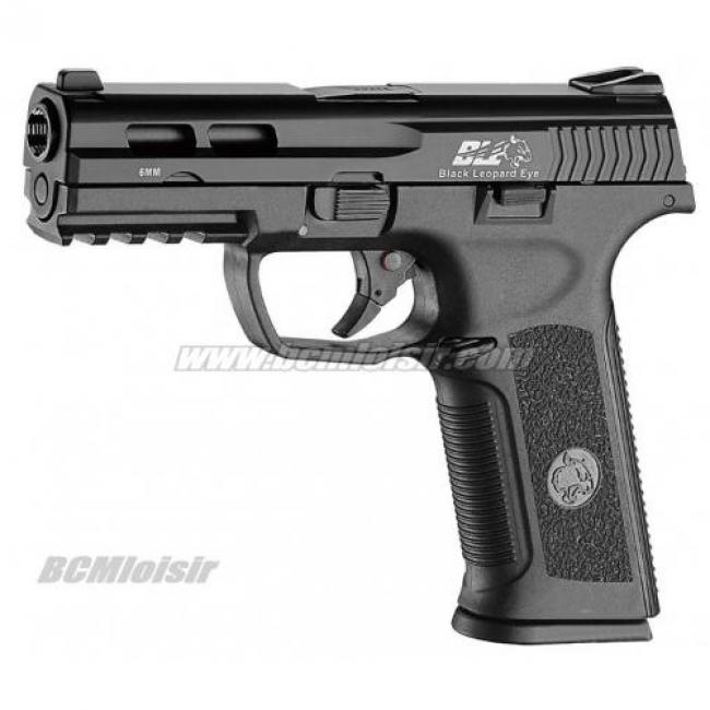 XAE Pistol Black Leopard Eye Metal Slide Gaz Blowback ICS