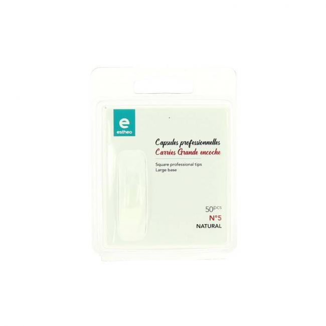 50 capsules prof.universelles carrees n&deg;5 grande encoche naturel