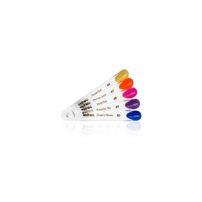 Onglier d&eacute;cor&eacute; vernis Estheo - 5 teintes Printemps/Et&eacute;