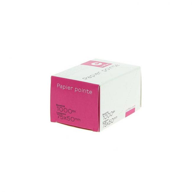 Bo&icirc;te de 1000 papiers pointe 75x50mm