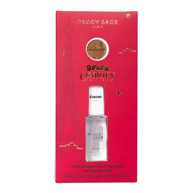 Coffret pigment nail art et top coat chrome &ndash; &eacute;dition CENTURY
