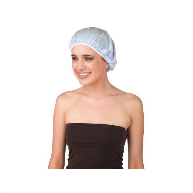 Bonnet de douche plastique avec &eacute;lastique