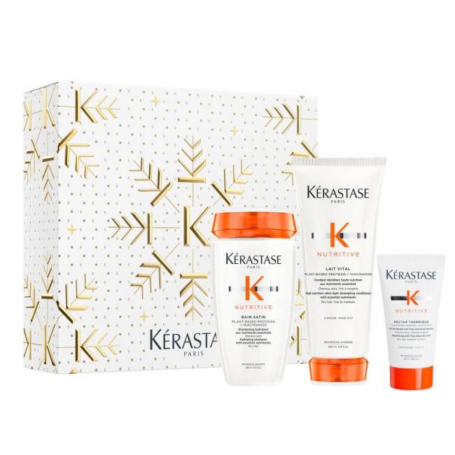 Coffret trio Nutritive - bain, lait et nectar - hydratation et protection