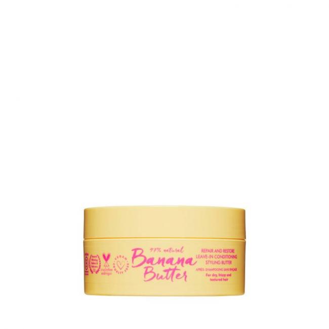 Masque r&eacute;parateur sans rin&ccedil;age Banana Butter &ndash; nourrit et dompte les frisottis