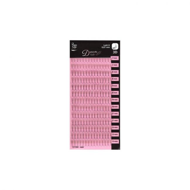Cils volume russe 3D DreamLash D 0.07mm Noir - 7 à 13mm