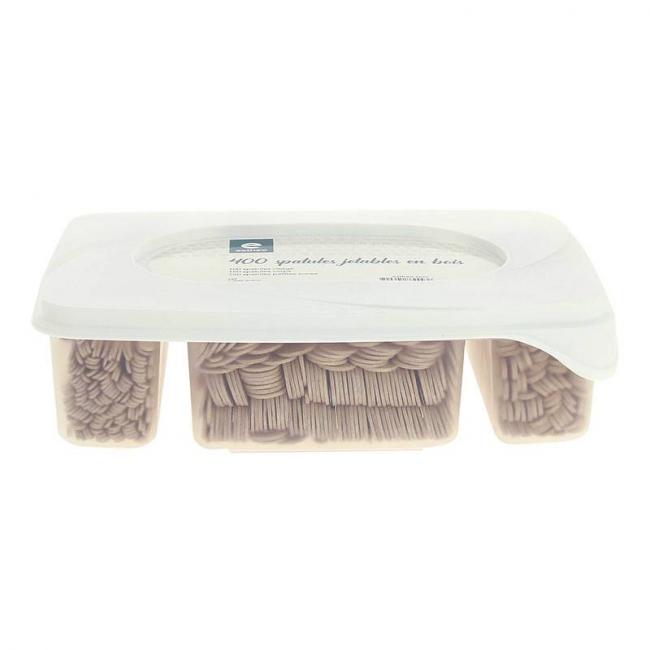 Spatules &eacute;pilation en bois 3 formats x400