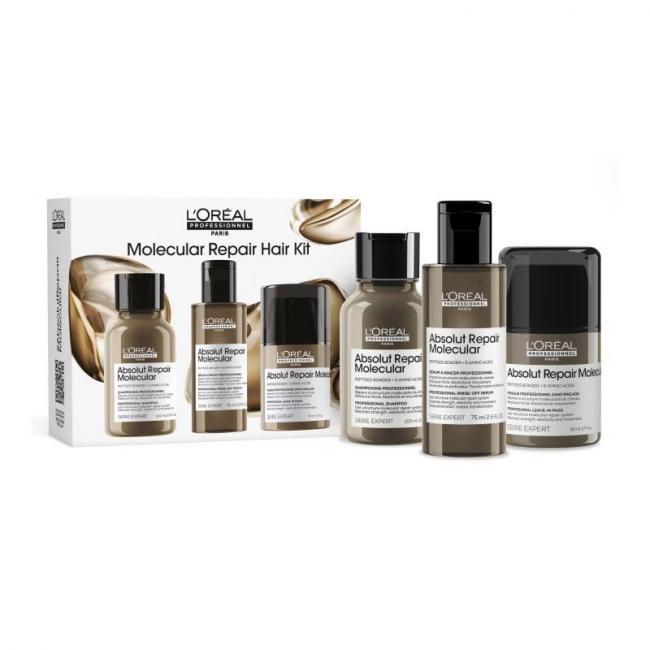 Mini kit trio d&eacute;couverte Absolut Repair Molecular (shampoing + s&eacute;rum + masque)