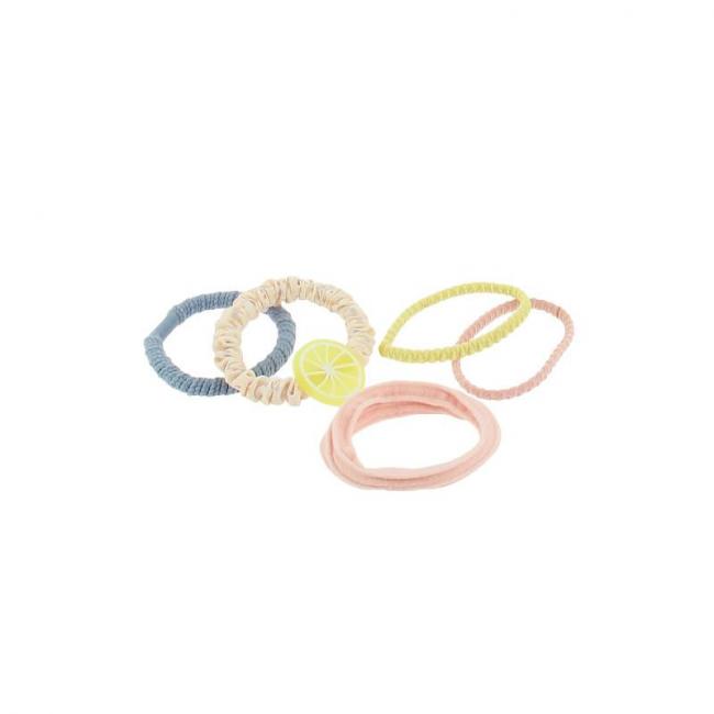 Set de 5 &eacute;lastiques pastel