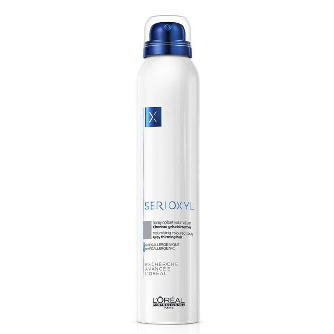 Spray color&eacute; volumateur - Cheveux clairsem&eacute;s Gris Serioxyl