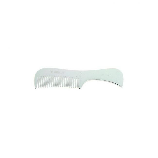 Mini peigne &agrave; barbe & moustache en aluminium 12.5cm