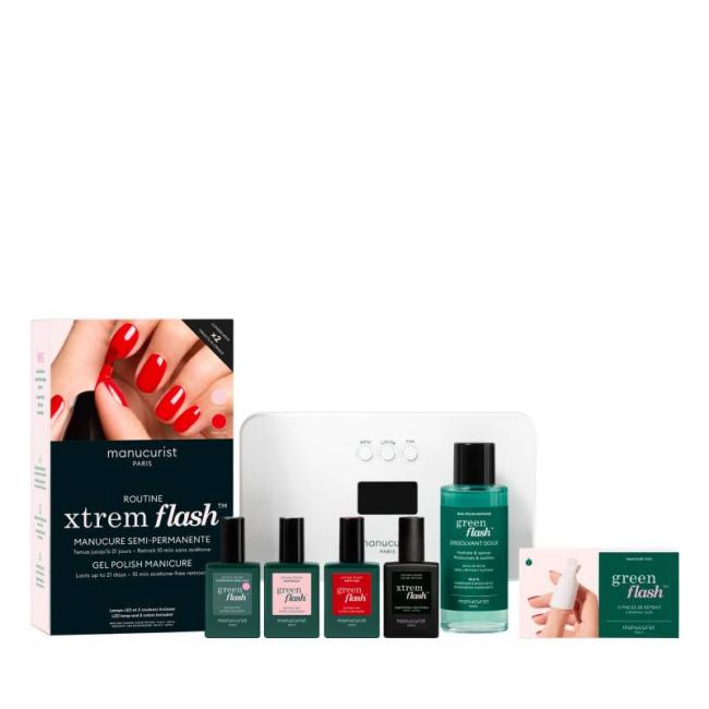 Kit routine Xtrem Flash - manucure semi-permanente Hortencia & Poppy Red