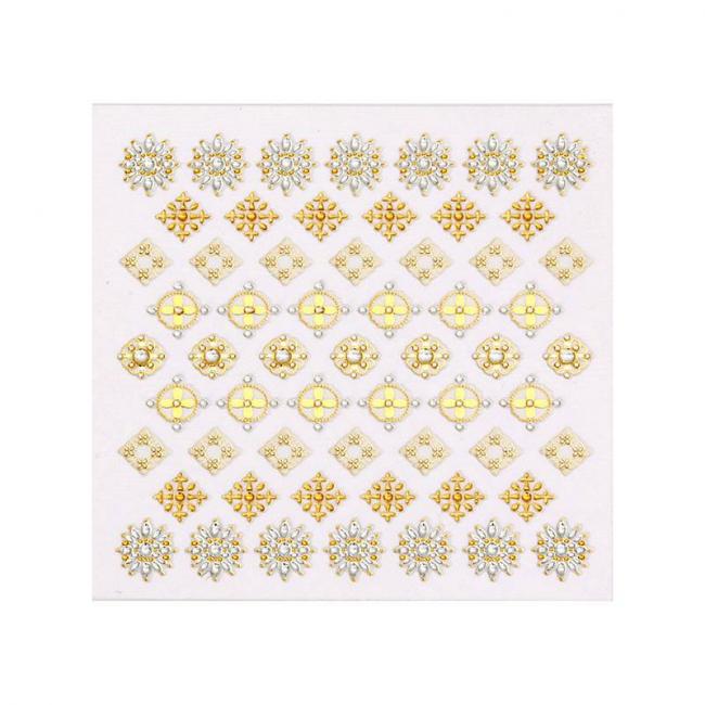 D&eacute;cors adh&eacute;sifs pour ongles jewel dor&eacute;s