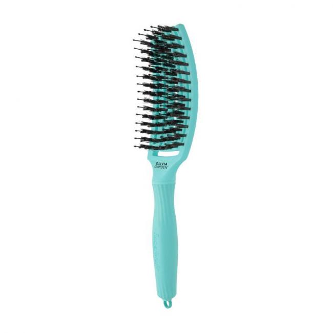 Brosse d&eacute;m&ecirc;lante FingerBrush Iconic Boar & Nylon - Mint