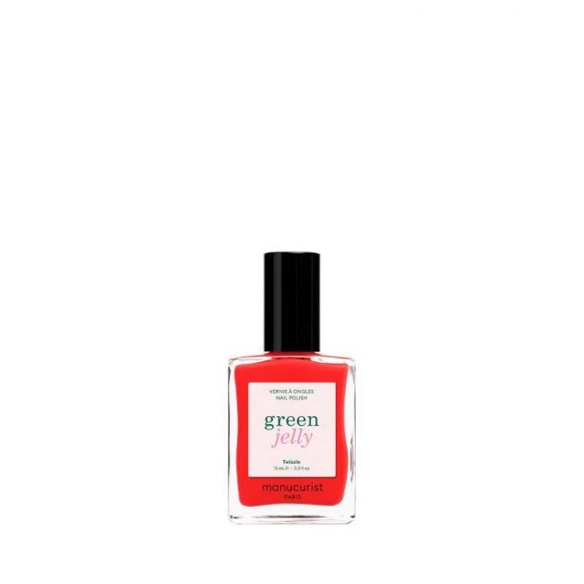 Vernis Green Jelly Twizzle &ndash; rouge vif translucide,  effet sirop modulable
