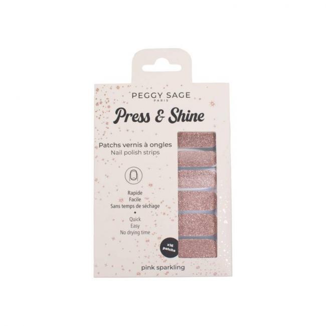 Patch vernis &agrave; ongles Press & Shine Pink Sparkling