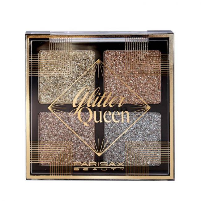 Palette 4 ombres &agrave; paupi&egrave;res paillet&eacute;es Glitter Queen &ndash; &eacute;clat intense