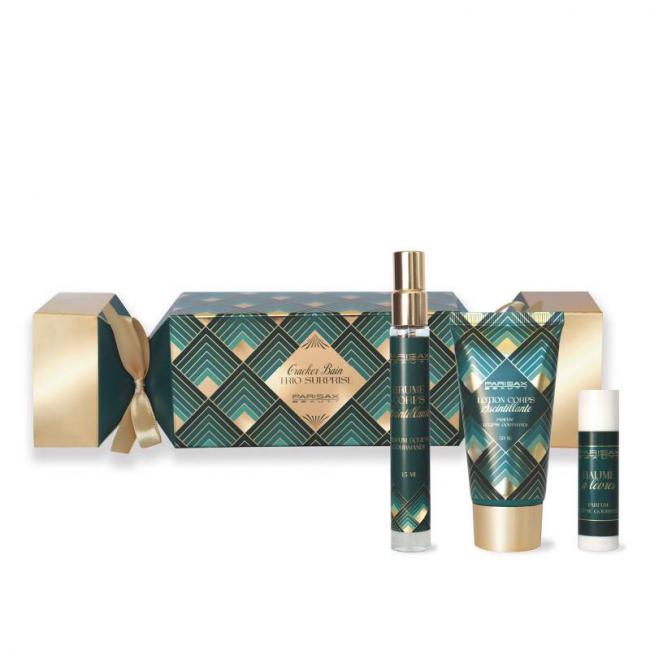 Cracker de No&euml;l Parisax &ndash; trio de soins scintillants
