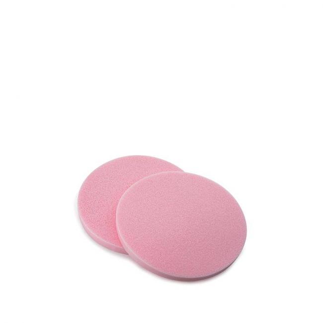 Lot de 2 &eacute;ponges d&eacute;maquillantes rondes Rose 11.5x0.8cm