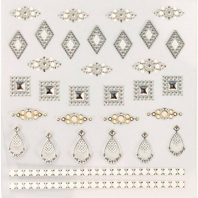 D&eacute;cors adh&eacute;sifs pour ongles Losange - Jewel