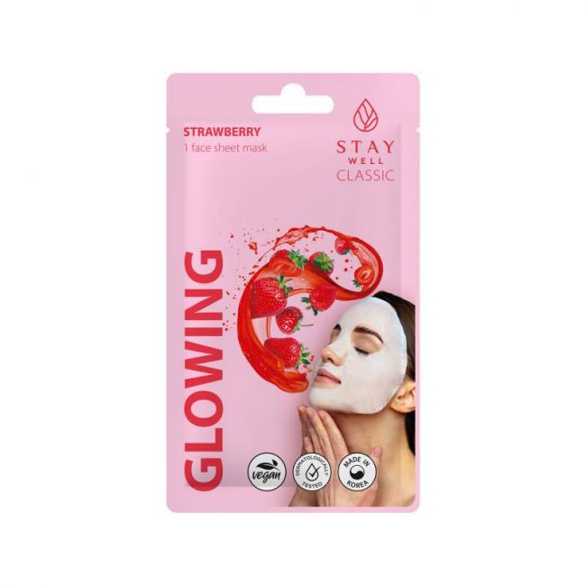 Masque visage Strawberry Glowing &ndash; &eacute;clat, hydratation, effet bonne mine