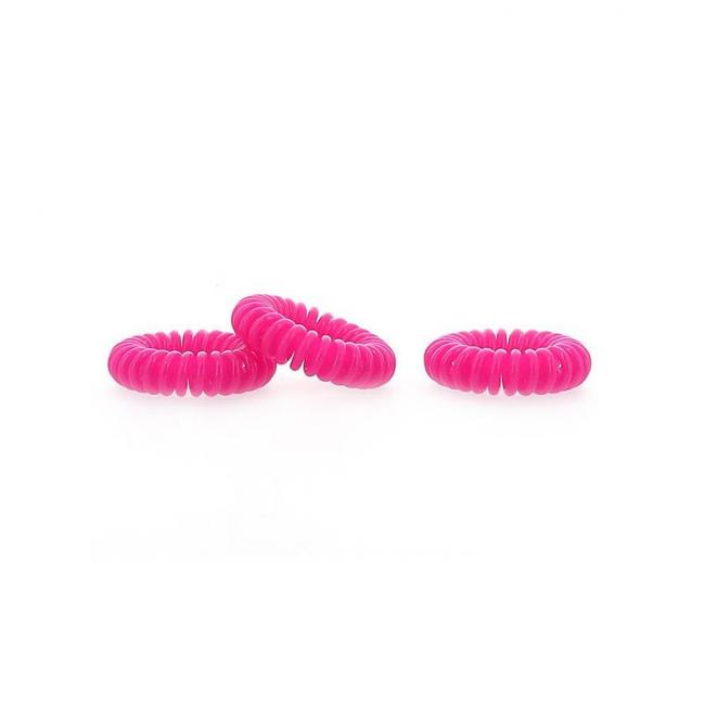 Hair ring fuschia x3