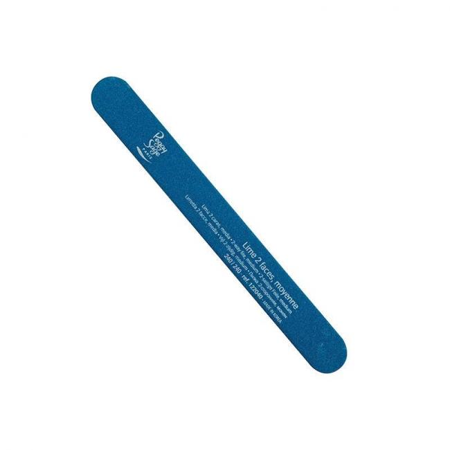 Lime &agrave; ongles 2 faces 240-240 - grain moyen Bleue