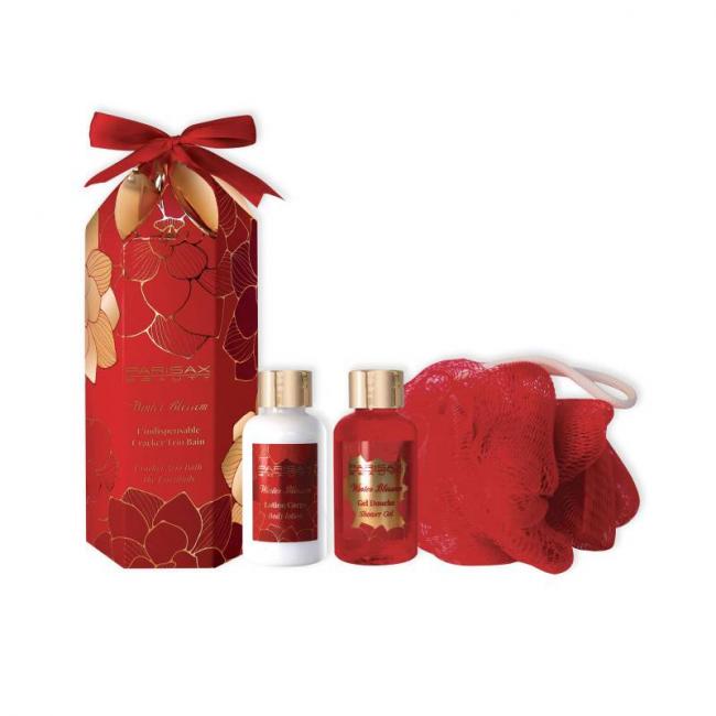 Cracker bain essentiel &ndash; gel douche, lait corps, fleur exfoliante