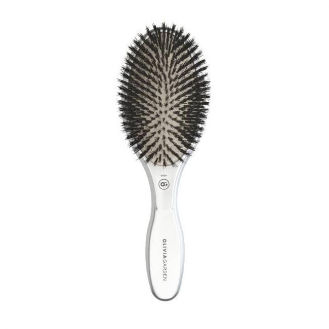 Brosse d&eacute;m&eacute;lante Expert Care Oval Boar Bristles Silver