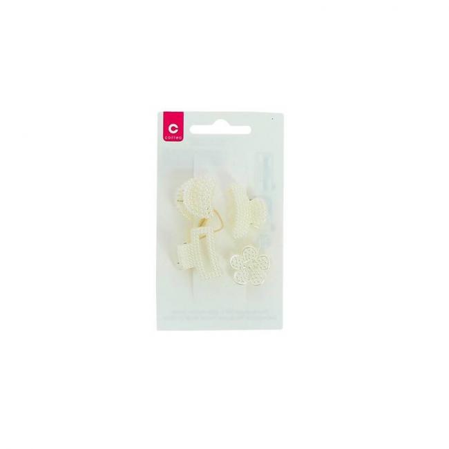 Set de 4 Pinces Crabe Ivoire