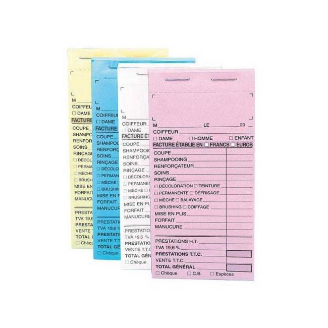 Carnet de caisse sans num&eacute;ro x10 Blanc