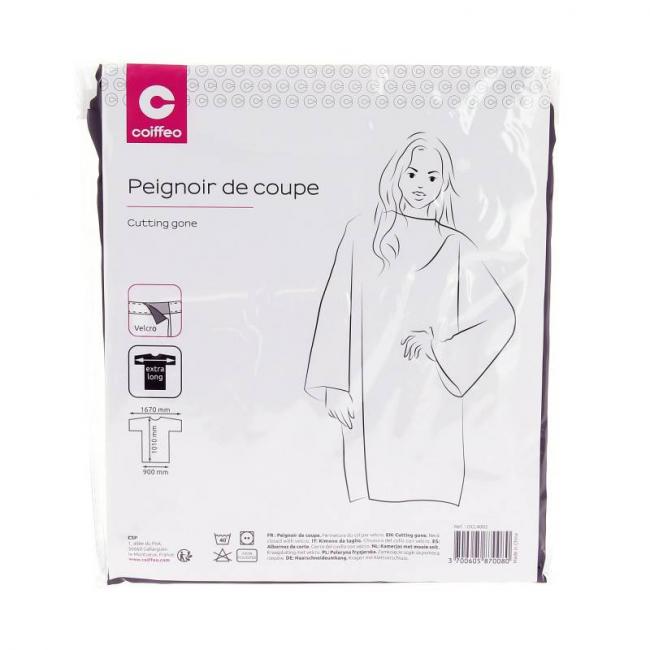 Peignoir imperm&eacute;able noir simple velcro TU