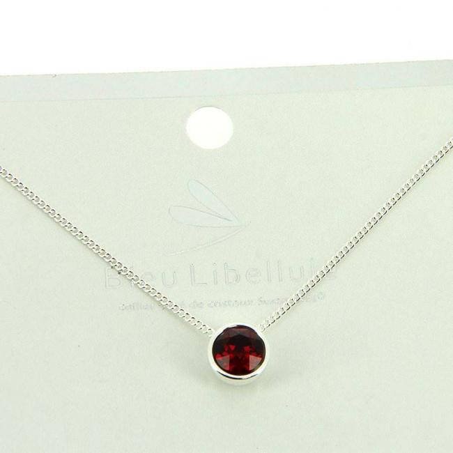Collier Siam orn&eacute; de cristaux Swarovski Rouge