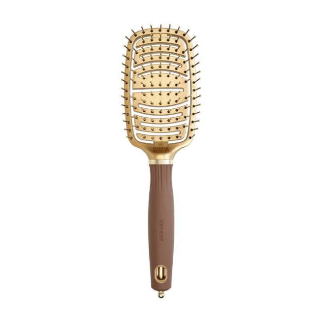 Brosse d&eacute;m&ecirc;lante Expert Care Flex Nylon Bristles Gold&Brown