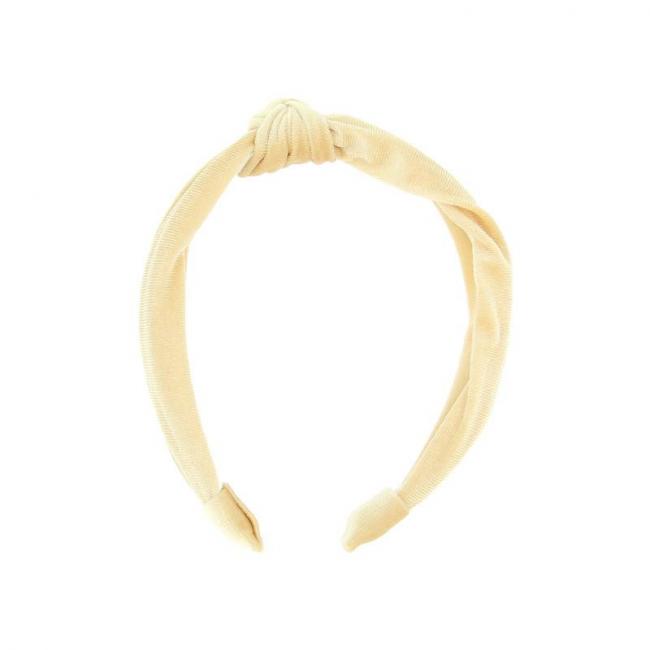 Serre-t&ecirc;te enfant en velours Beige