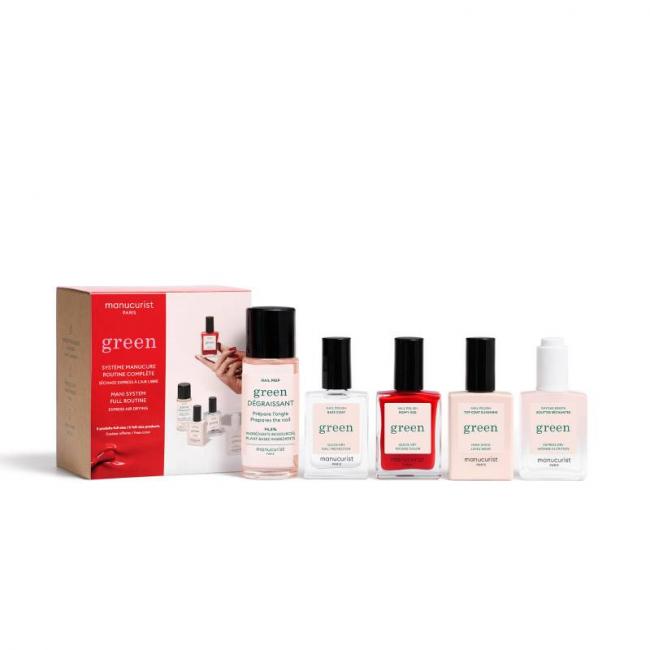 Syst&egrave;me manucure Green&trade; routine compl&egrave;te Poppy Red (5 produits)