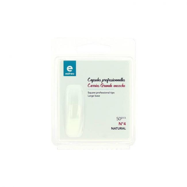 50 capsules prof. universelles carrees n&deg;4 grande encoche naturel