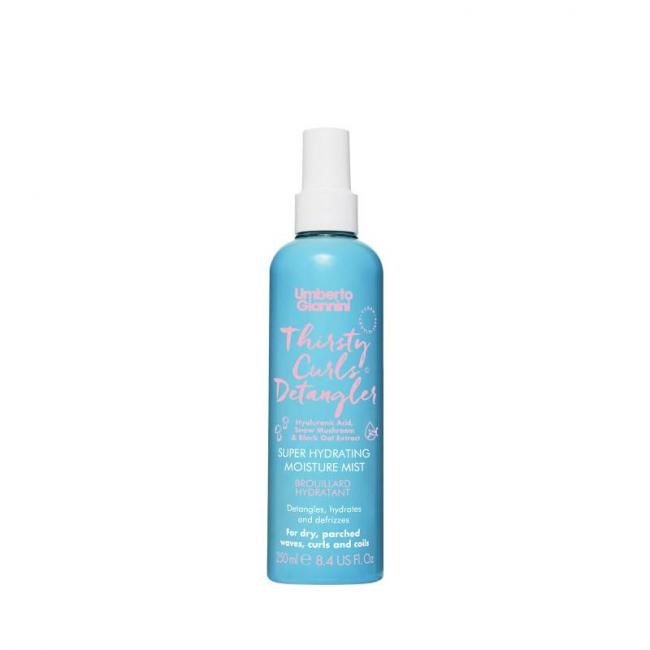 Spray d&eacute;m&ecirc;lant hydratant Thirsty Curls &ndash; Hydratation, d&eacute;m&ecirc;lage, antifrizz