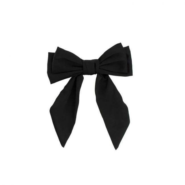 N&oelig;ud Satin Noir sur Barrette