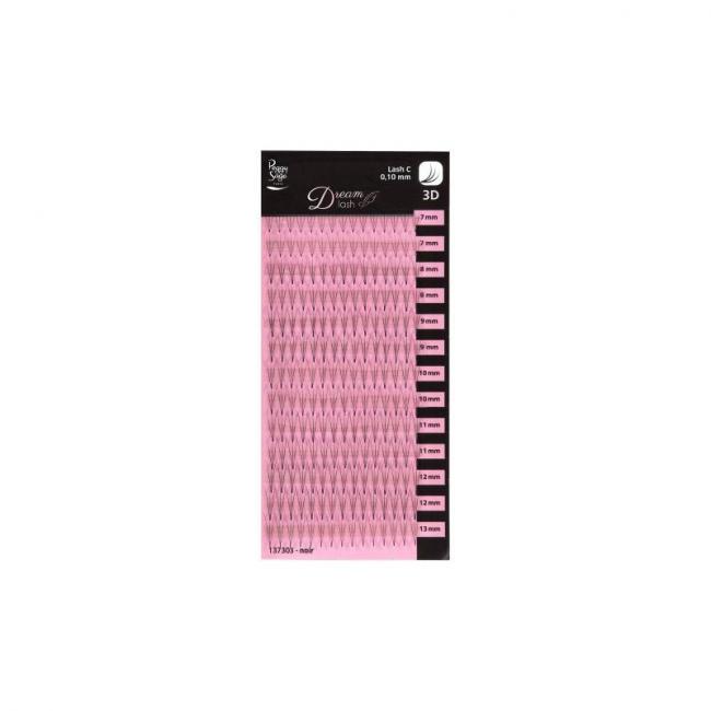 Cils volume russe 3D DreamLash C 0.10mm Noir - 7mm &agrave; 13mm
