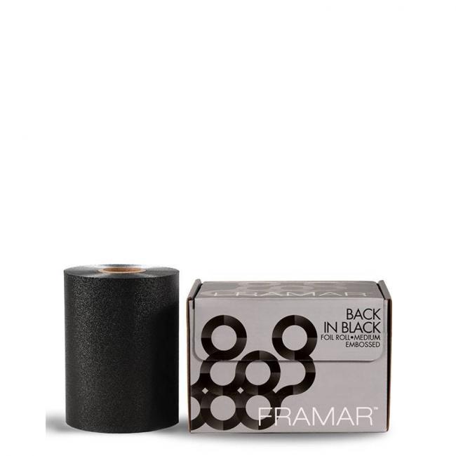 Rouleau d'aluminium gaufr&eacute; Medium Noir 100m