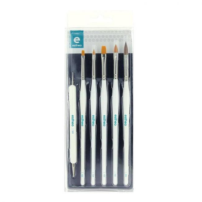 Set de pinceaux professionnels Gel UV & r&eacute;sine