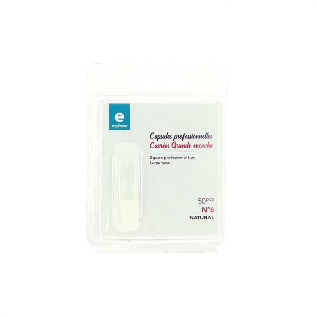 50 capsules prof. universelles carrees n&deg;6 grande encoche naturel